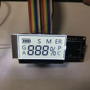 Pielāgota segmenta LCD modulis ar fona apgaismojumu