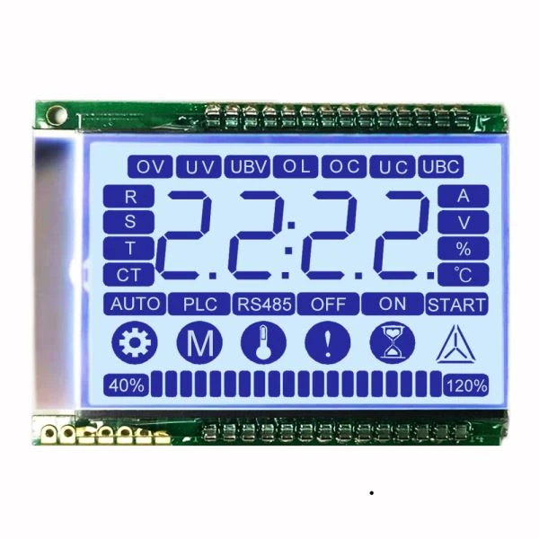 0 collu pozitīvs, elastīgs, programmējams segmenta LCD displejs